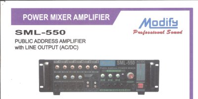 MODIFY SML-550 AC/DC เพาเวอร์มิกซ์โมโน POWER MIXER