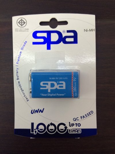 SPA ถ่านชาร์จ 9V 280mAh Ni-MH