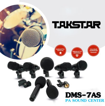TAKSTAR DMS-7AS ชุดไมค์กลอง 7 ชิ้น รองรับระดับเสียงได้สูงมาก ราคาประหยัด TAKSTAR DMS-7AS ชุดไมค์กลอง 7 ชิ้น รองรับระดับเสียงได้สูงมาก ราคาประหยัด