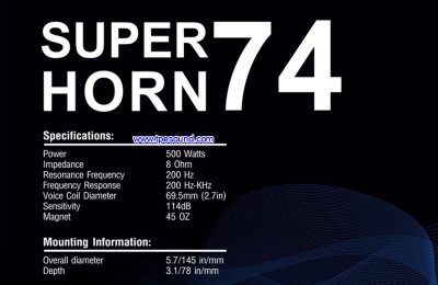 KANE HORN 74 ยูนิตฮอร์นเสียงกลาง แบบเกลียว