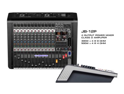 NTS JB-12P เพาเวอร์มิกเซอร์สเตอริโอ 4 ชาแนล ดิจิตอลเอ็ฟเฟ็กต์99DSP มีครอสโอเวอร์ในตัว USB/MP3/Bluetooth