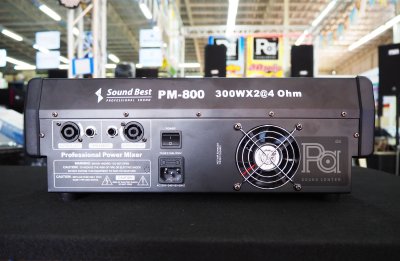 SOUNDBEST PM 800 เพาเวอร์มิกเซอร์สเตอริโอ 8 ชาแนล 300Wx2 @4 Ohm เอฟเฟคแท้ในตัว