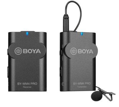 BOYA BY-WM4 PRO-K1 ไมค์ไวเลส 1 ชุด ขนาดเล็ก รับสัญญาณได้ไกล 60 เมตร