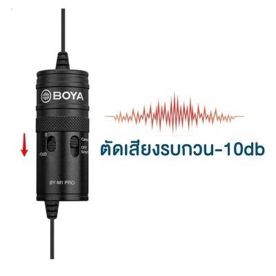 Boya BY-M1Pro ไมค์คลิป ไมค์ติดกล้อง สายยาว 6 เมตร