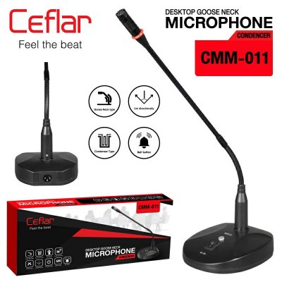 CEFLAR CMM-011 ไมโครโฟนตั้งโต๊ะ แบบก้านสั้น พร้อมสายไมค์ ยาว 5 เมตร