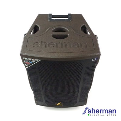 SHERMAN APS-155 ชุดเครื่องเสียงเคลื่อนที่ 15 นิ้ว+ไมค์ลอยคู่