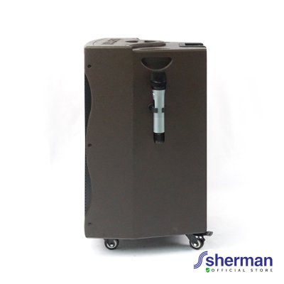 SHERMAN APS-155 ชุดเครื่องเสียงเคลื่อนที่ 15 นิ้ว+ไมค์ลอยคู่