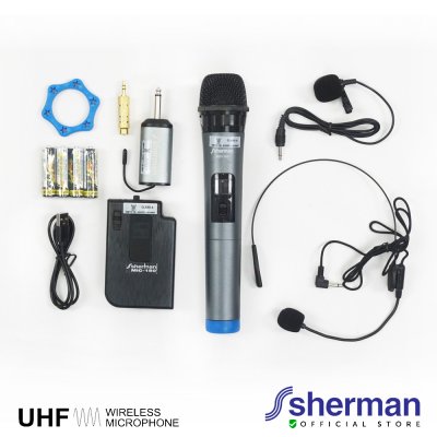 SHERMAN MIC-150 ชุดไมโครโฟนไร้สาย Headset สำหรับงานประชุม