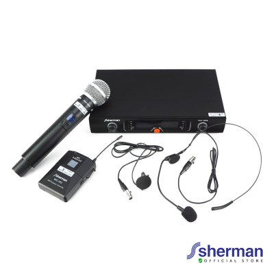 SHERMAN MIC-333 ชุดไมโครโฟนไร้สาย Headset สำหรับงานประชุม-งานสัมมนา