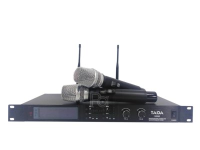 TADA X300 ไมค์ลอยถือคู่ ปรับความถี่ได้ รับสัญญาณได้ไกล 100 เมตร