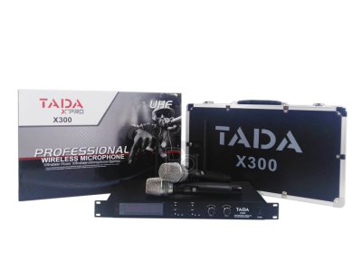 TADA X300 ไมค์ลอยถือคู่ ปรับความถี่ได้ รับสัญญาณได้ไกล 100 เมตร