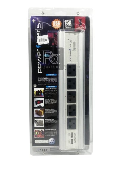 Clef Audio Power BAR 5+ ปลั๊กรางจ่ายไฟ 5 ช่อง USB Clef Audio Power BAR 5+ ปลั๊กรางจ่ายไฟ 5 ช่อง USB