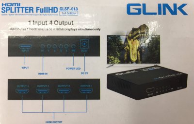 GLINK GLSP-013 (GLINK 1 HDMI INPUT PORT, UP TO 4 HDMI OUTPUT PORTS)