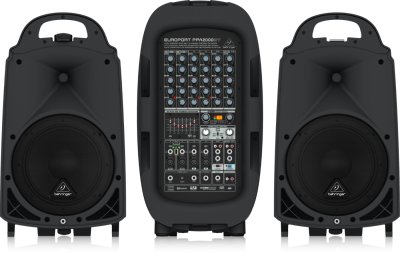 BEHRINGER EUROPORT PPA2000BT ตู้ลำโพงเคลื่อนที่ มิกเซอร์ 8 ชาแนล ระบบ PA แบบพกพา