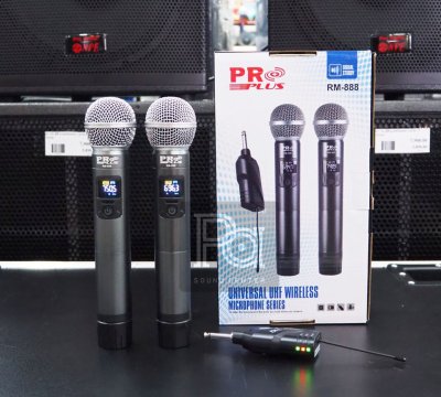 PROPLUS RM-888 ไมค์ลอยถือคู่UHF ราคาประหยัดคุ้มค่า เสียงดีมาก ใช้ในบ้าน/ใช้ร้องเพลงบนรถตู้รถทัวร์