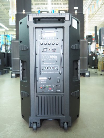 XXL POWER SP-15V ตู้ลำโพงเคลื่อนที่ 15" มีแอมป์ในตัว พร้อมไมค์ลอยคู่ Bluetooth