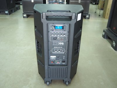 XXL POWER SP-15V ตู้ลำโพงเคลื่อนที่ 15" มีแอมป์ในตัว พร้อมไมค์ลอยคู่ Bluetooth