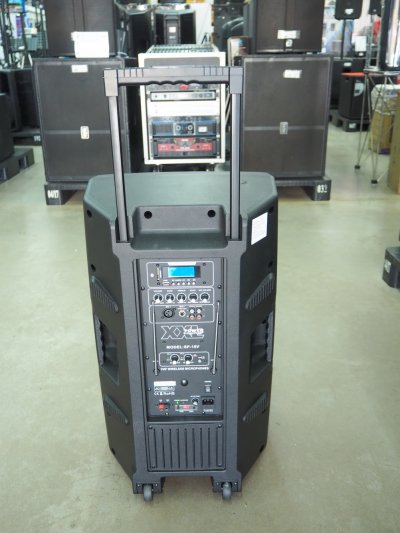 XXL POWER SP-15V ตู้ลำโพงเคลื่อนที่ 15" มีแอมป์ในตัว พร้อมไมค์ลอยคู่ Bluetooth