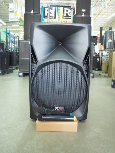 XXL POWER SP-15V ตู้ลำโพงเคลื่อนที่ 15" มีแอมป์ในตัว พร้อมไมค์ลอยคู่ Bluetooth
