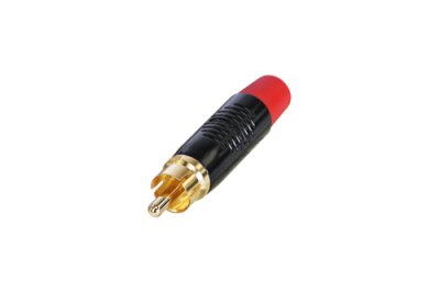 REAN RF2C-B-2 RCA plug, gold plated contacts ปลั๊ก RCA สีแดง By NEUTRIK