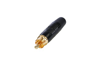 REAN RF2C-B-0 RCA plug, gold plated contacts ปลั๊ก RCA สีดำ By NEUTRIK