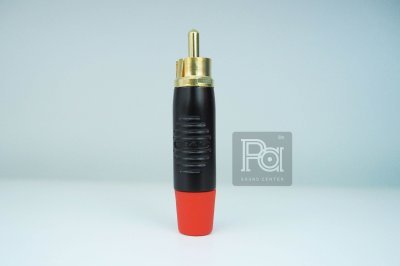 REAN RF2C-B-2 RCA plug, gold plated contacts ปลั๊ก RCA สีแดง By NEUTRIK