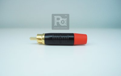 REAN RF2C-B-2 RCA plug, gold plated contacts ปลั๊ก RCA สีแดง By NEUTRIK