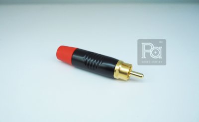 REAN RF2C-B-2 RCA plug, gold plated contacts ปลั๊ก RCA สีแดง By NEUTRIK