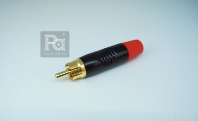 REAN RF2C-B-2 RCA plug, gold plated contacts ปลั๊ก RCA สีแดง By NEUTRIK