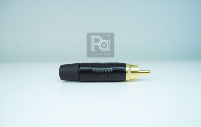 REAN RF2C-B-0 RCA plug, gold plated contacts ปลั๊ก RCA สีดำ By NEUTRIK