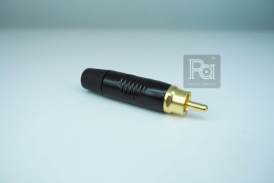 REAN RF2C-B-0 RCA plug, gold plated contacts ปลั๊ก RCA สีดำ By NEUTRIK