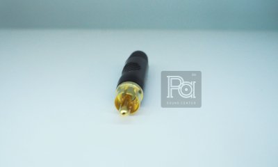 REAN RF2C-B-0 RCA plug, gold plated contacts ปลั๊ก RCA สีดำ By NEUTRIK