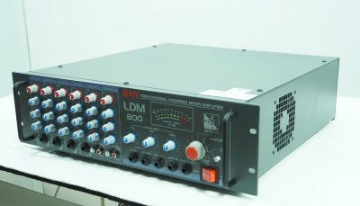 NPE LDM-800 เพาเวอร์มิกเซอร์โมโน ระบบประกาศ 800วัตต์ ไมค์ 4 ช่อง/ 2 AUX AC/DC