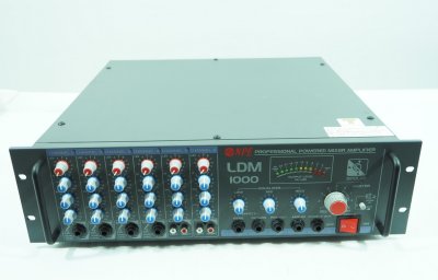 NPE LDM-1000 เพาเวอร์มิกเซอร์โมโน ระบบประกาศ 1000วัตต์ ไมค์ 4 ช่อง/ 2 AUX AC/DC