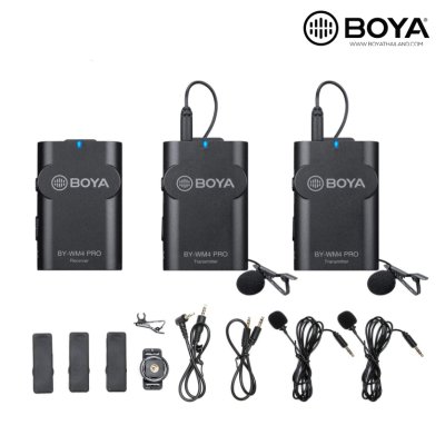 BOYA BY-WM4 PRO-K2 ไมโครโฟนไร้สาย ขนาดเล็ก รับสัญญาณได้ไกล 60 เมตร