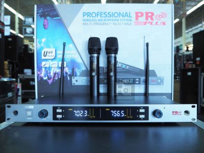 PROPLUS KM-525 ไมโครโฟนไร้สาย ไมค์ถือคู่ ปรับคลื่นความถี่ได้ ความถี่ใหม่2564ตามกำหนด กสทช