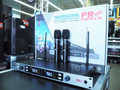 PROPLUS KM-525 ไมโครโฟนไร้สาย ไมค์ถือคู่ ปรับคลื่นความถี่ได้ ความถี่ใหม่2564ตามกำหนด กสทช