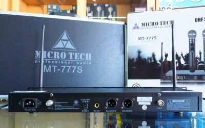 MICROTECH MT-777S ไมโครโฟนไร้สาย ไมค์ถือคู่ ปรับความถี่ได้ 3 ย่าน