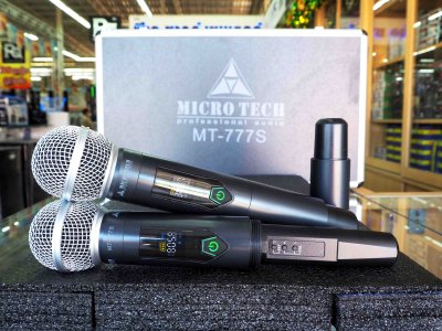 MICROTECH MT-777S ไมโครโฟนไร้สาย ไมค์ถือคู่ ปรับความถี่ได้ 3 ย่าน