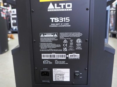 ALTO TS315 ตู้ลำโพงมีแอมป์ในตัว ขนาด15 นิ้ว กำลังขับ 2000 วัตต์