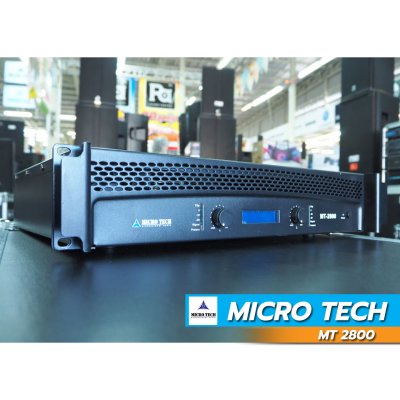 MICROTECH MT 2800 เพาเวอร์แอมป์ 2 ชาแนล คลาส-AB กำลังวัตต์ 250W ที่8 โอห์ม มีระบบป้องกัน