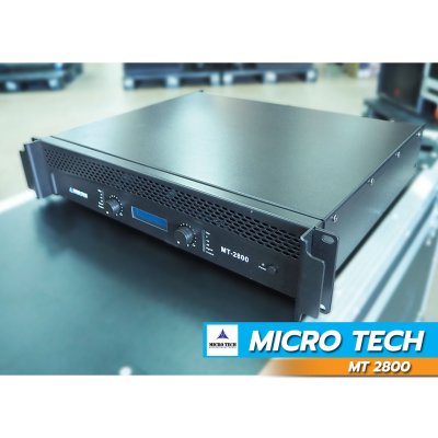 MICROTECH MT 2800 เพาเวอร์แอมป์ 2 ชาแนล คลาส-AB กำลังวัตต์ 250W ที่8 โอห์ม มีระบบป้องกัน