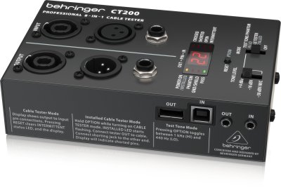 BEHRINGER CT200  เครื่องวัดสายสัญญาณ ควบคุมด้วยไมโครโปรเซสเซอร์แบบ 8-in-1