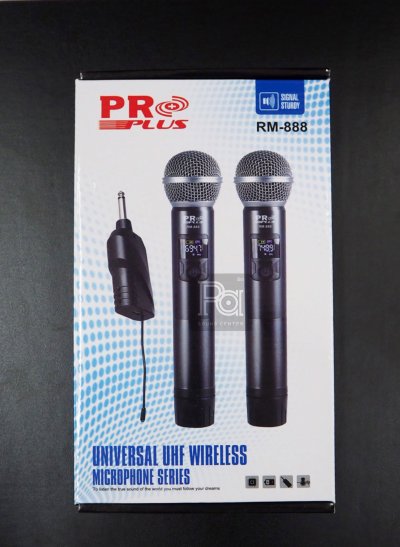PROPLUS RM-888 ไมค์ลอยถือคู่UHF ราคาประหยัดคุ้มค่า เสียงดีมาก ใช้ในบ้าน/ใช้ร้องเพลงบนรถตู้รถทัวร์