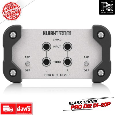 KLARK TEKNIK PRO DI2 DI-20P Passive Stereo DI Box with Midas Transformer and Extended Dynamic Range