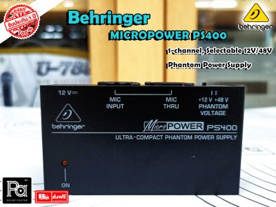 BEHRINGER PS400 Phantom Power Supply เพาเวอร์ซัพพลายอุปกรณ์ สำหรับจ่ายกระแสไฟ