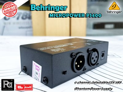 BEHRINGER PS400 Phantom Power Supply เพาเวอร์ซัพพลายอุปกรณ์ สำหรับจ่ายกระแสไฟ