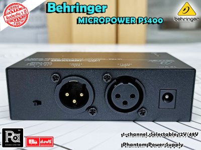 BEHRINGER PS400 Phantom Power Supply เพาเวอร์ซัพพลายอุปกรณ์ สำหรับจ่ายกระแสไฟ