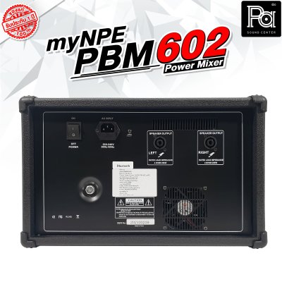 myNPE PBM-602 เพาเวอร์มิกเซอร์สเตอริโอ 10 ชาแนล ไมค์ 10ช่อง 2 ช่อง สเตอริ โอเอฟเฟคแท้ DSP24bit