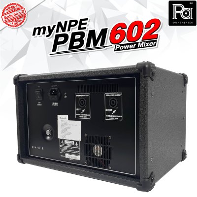 myNPE PBM-602 เพาเวอร์มิกเซอร์สเตอริโอ 10 ชาแนล ไมค์ 10ช่อง 2 ช่อง สเตอริ โอเอฟเฟคแท้ DSP24bit